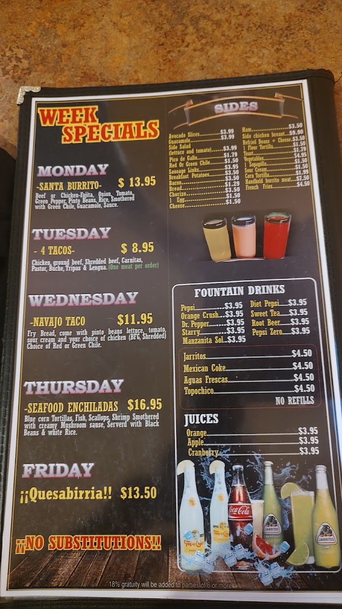 Adelitas Mexican Restaurant Menu - Image 2